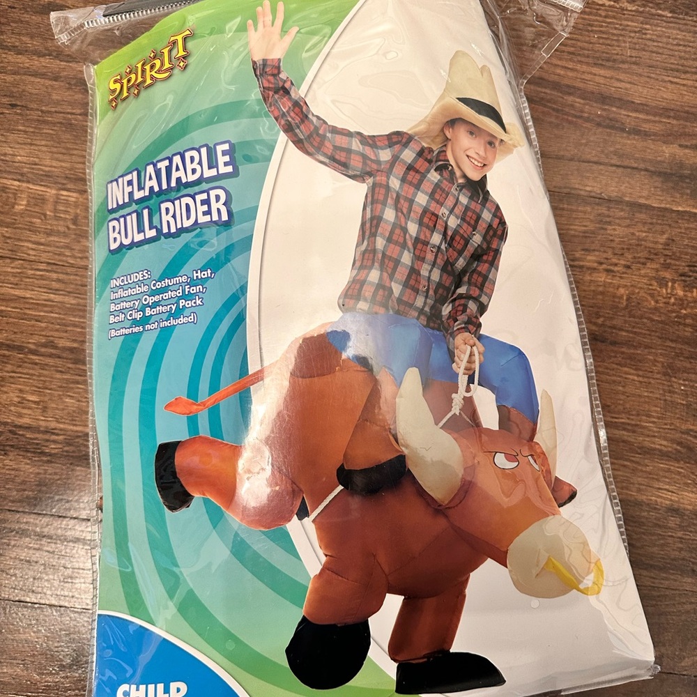 Inflatable bull rider costume OS (missing cowboy hat)